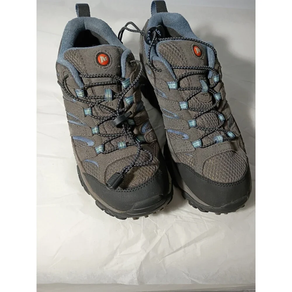 Merrill Woman 9 Granite Vibram Sole Active wear Sneakers Lace Lock Outdoor Hike